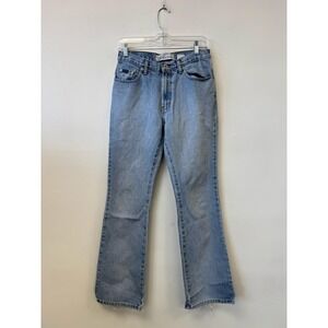 Vintage Express Blues Jeans Juniors 3/4R 28" Light Wash Mid Rise Flare Denim Y2K